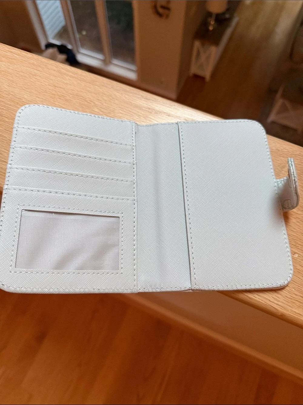 NWT Light Aqua Blue Passport Holder with Bows